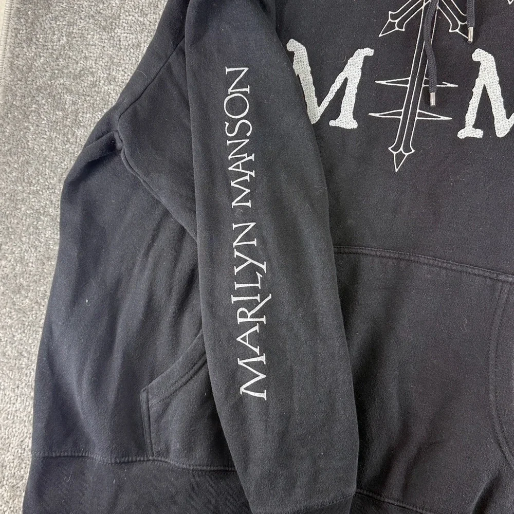 Cotton Heritage Marilyn Manson Long Sleeve Black Graphic Hoodie Mens XL - Picture 7 of 11